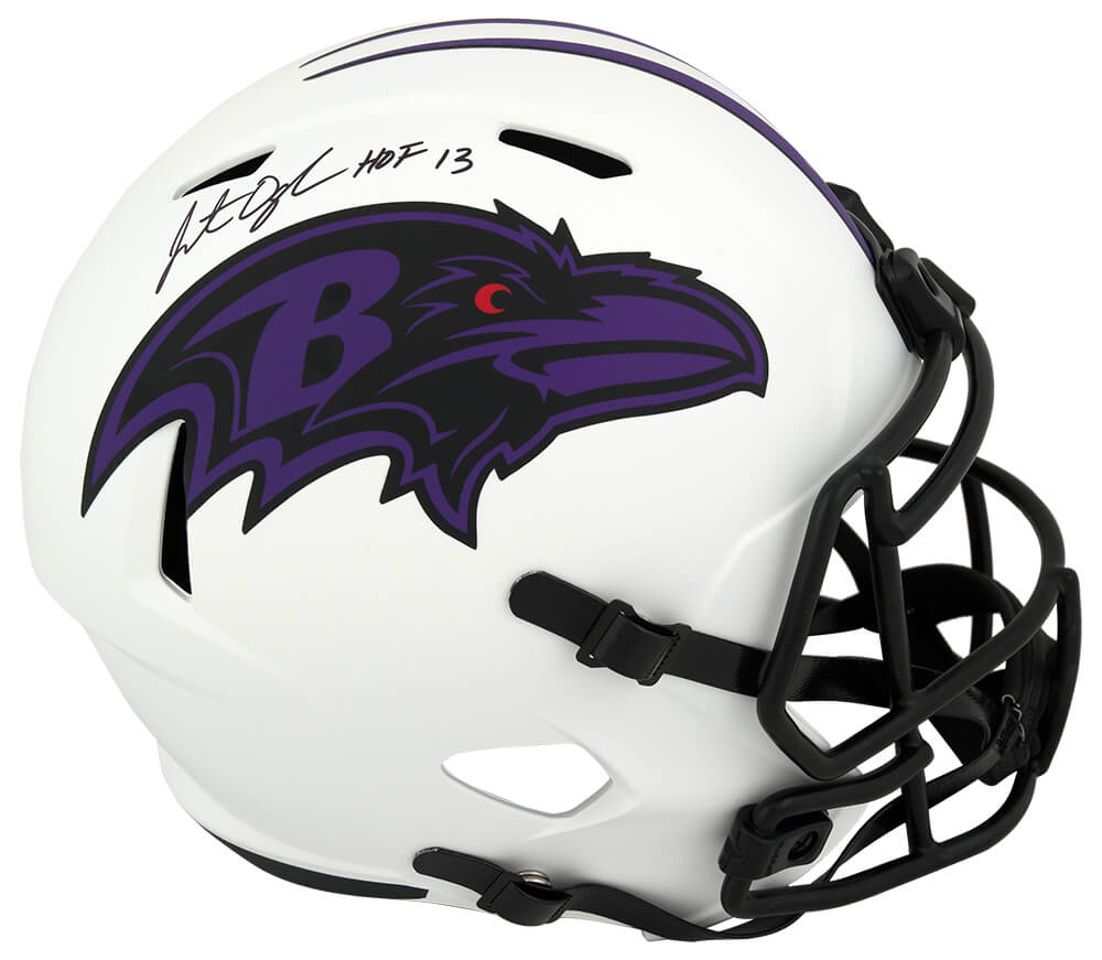 Jonathan Ogden Signed Baltimore Ravens Lunar Eclipse Riddell Full Size Speed Replica Helmet w/HOF'13 - OGDREP302 - Jonathan Ogden Signed Baltimore Ravens Lunar Eclipse Riddell Full Size Speed Replica Helmet w/HOF'13 product image