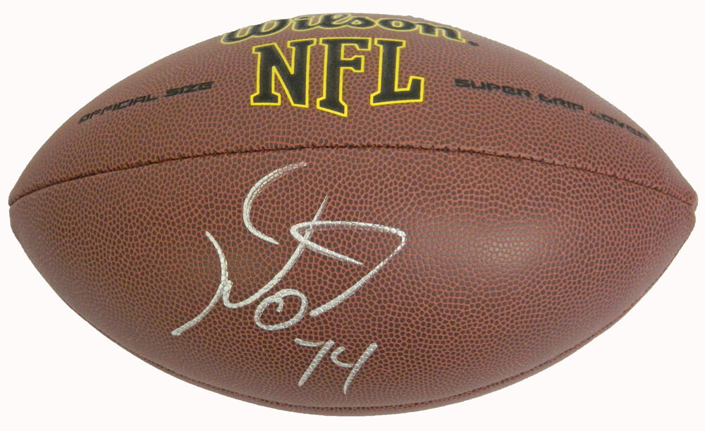 Michael Oher Signed Wilson NFL Super Grip Full-Size Football - OHEFTB300 - Michael Oher Signed Wilson NFL Super Grip Full-Size Football product image