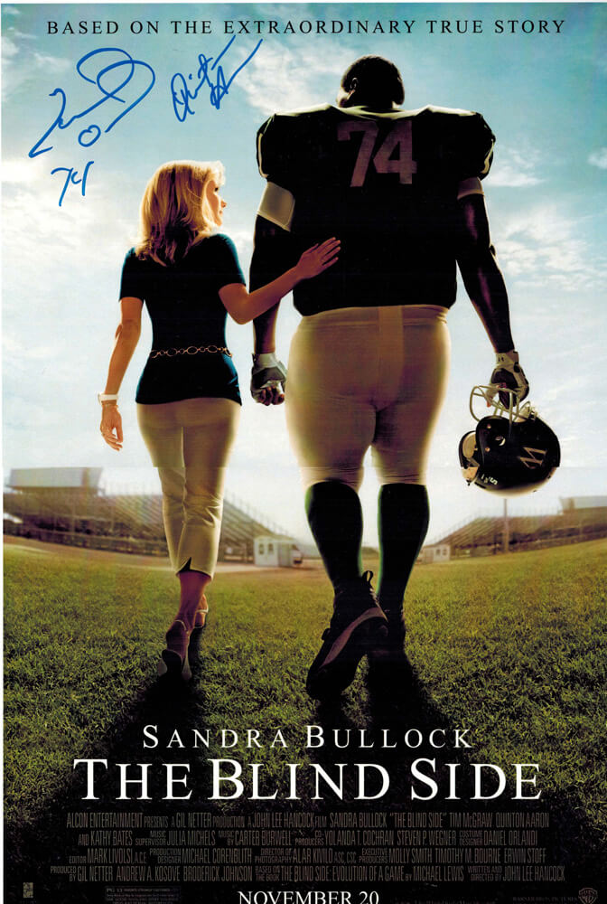 Michael Oher & Quinton Aaron Signed "The Blind Side" 11x17 Movie Poster - OHEPST301 - Michael Oher & Quinton Aaron Signed "The Blind Side" 11x17 Movie Poster product image