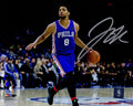Jahlil Okafor Signed Philadelphia 76ers Dribbling Action 8x10 Photo - OKA08P213 - Jahlil Okafor Signed Philadelphia 76ers Dribbling Action 8x10 Photo product image