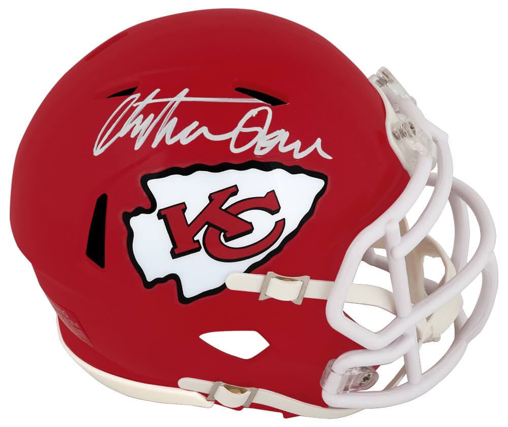 Christian Okoye Signed Kansas City Chiefs Riddell Speed Mini Helmet - OKOMIN300 - Christian Okoye Signed Kansas City Chiefs Riddell Speed Mini Helmet product image