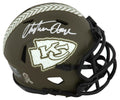 Christian Okoye Signed Kansas City Chiefs SALUTE Riddell Speed Mini Helmet - OKOMIN301 - Christian Okoye Signed Kansas City Chiefs SALUTE Riddell Speed Mini Helmet product image