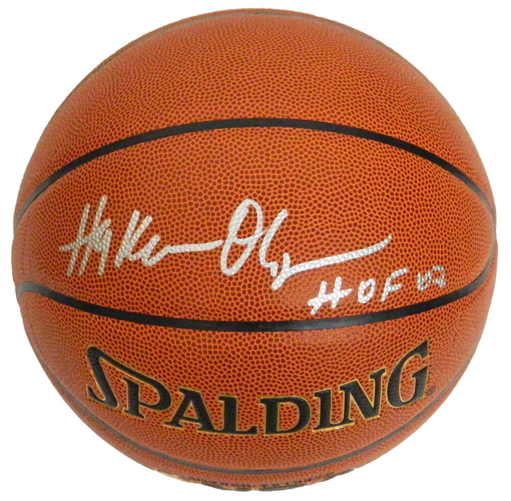 Hakeem Olajuwon Signed Spalding NBA Indoor/Outdoor Basketball w/HOF 08 - OLABSK201 - Hakeem Olajuwon Signed Spalding NBA Indoor/Outdoor Basketball w/HOF 08 product image