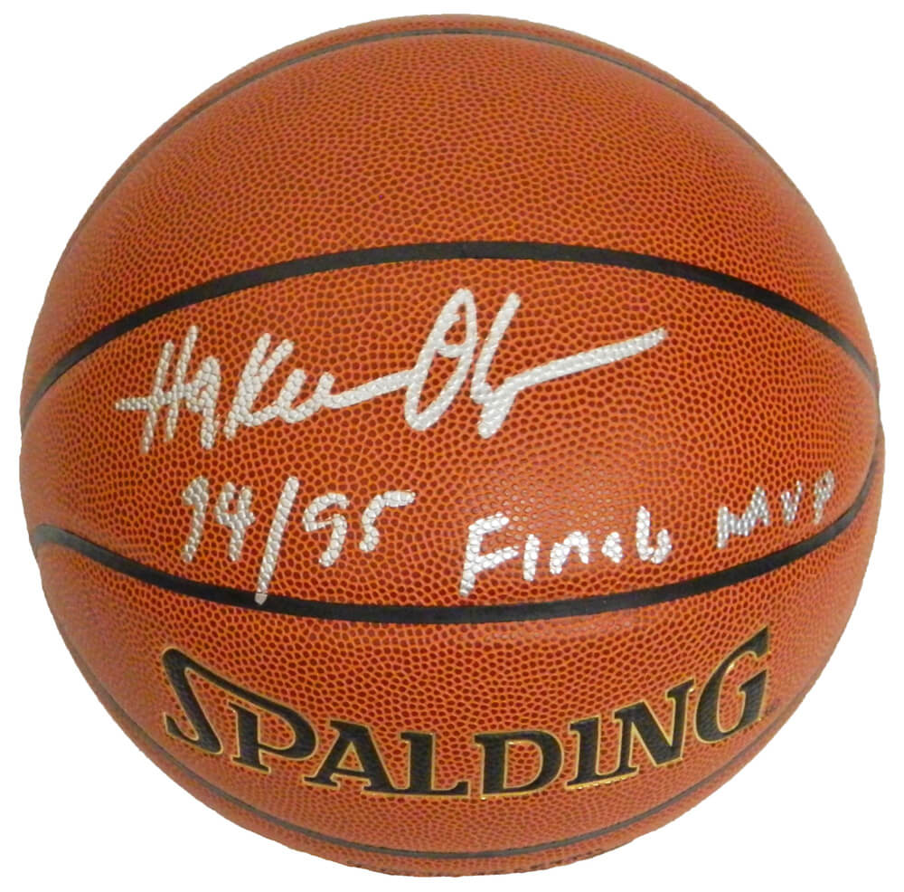 Hakeem Olajuwon Signed Spalding NBA Indoor/Outdoor Basketball w/94-95 Finals MVP - OLABSK204 - Hakeem Olajuwon Signed Spalding NBA Indoor/Outdoor Basketball w/94-95 Finals MVP product image