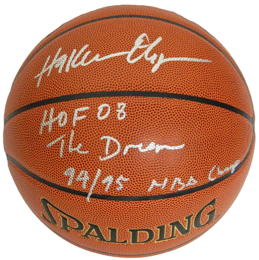 Hakeem Olajuwon Signed Spalding NBA Indoor/Outdoor Basketball w/HOF 08, The Dream, 94-95 NBA Champs - OLABSK205 - Hakeem Olajuwon Signed Spalding NBA Indoor/Outdoor Basketball w/HOF 08, The Dream, 94-95 NBA Champs product image