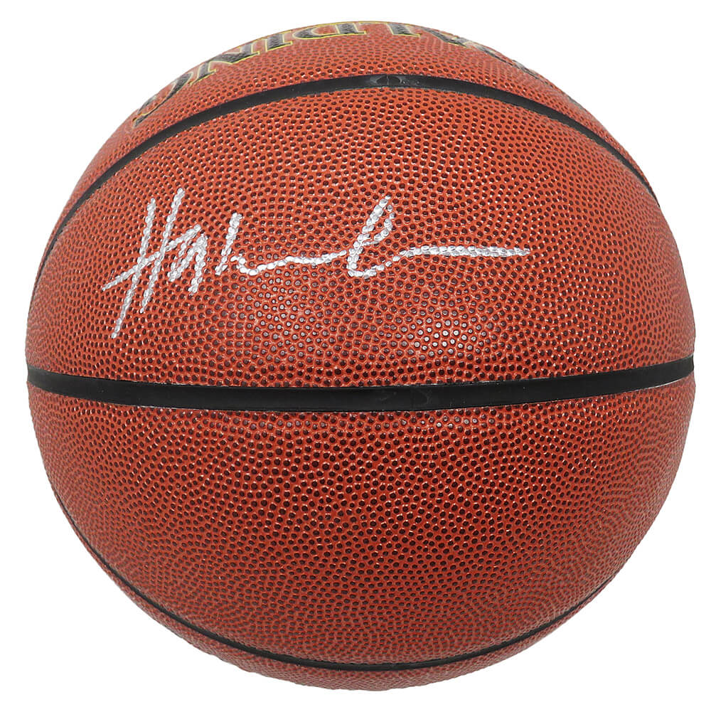 Hakeem Olajuwon Signed Spalding NBA I/O Basketball - OLABSK206 - Hakeem Olajuwon Signed Spalding NBA I/O Basketball product image