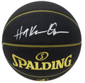 Hakeem Olajuwon Signed Spalding Elevation Black NBA Basketball - OLABSK207 - Hakeem Olajuwon Signed Spalding Elevation Black NBA Basketball product image