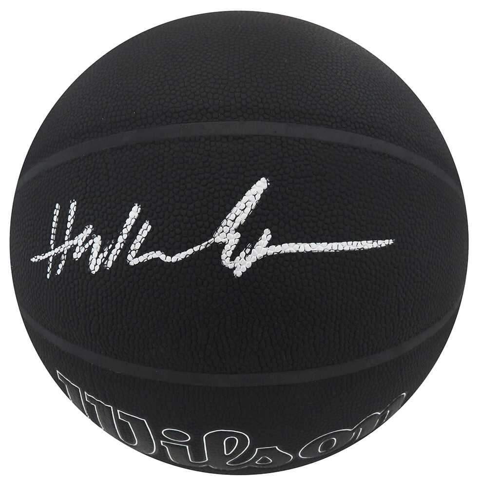 Hakeem Olajuwon Signed Wilson I/O Black 75th Anniversary Logo NBA Basketball - OLABSK212 - Hakeem Olajuwon Signed Wilson I/O Black 75th Anniversary Logo NBA Basketball product image