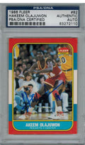 Hakeem Olajuwon Signed Rockets 1986 Fleer Rookie Card #82 - PSA/DNA - OLACAR202 - Hakeem Olajuwon Signed Rockets 1986 Fleer Rookie Card #82 - PSA/DNA product image