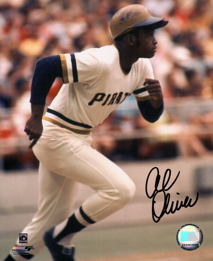 Al Oliver Signed Pittsburgh Pirates White Jersey Running Action 8x10 Photo - OLI08P112TW - Al Oliver Signed Pittsburgh Pirates White Jersey Running Action 8x10 Photo product image