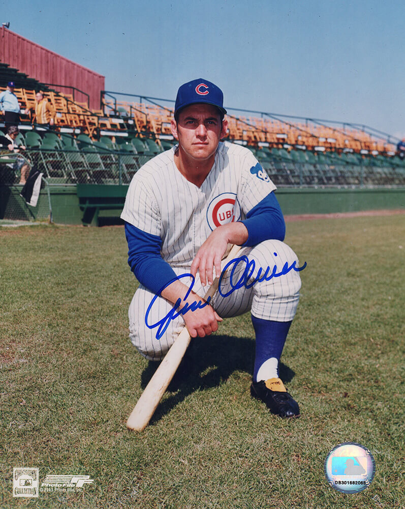 Gene Oliver Signed Chicago Cubs Kneel Pose With Bat 8x10 Photo - OLI08P120 - Gene Oliver Signed Chicago Cubs Kneel Pose With Bat 8x10 Photo product image