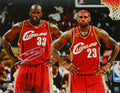 Shaquille O'Neal Signed Cleveland Cavaliers Standing With LeBron James 16x20 Photo - ONE16P204 - Shaquille O'Neal Signed Cleveland Cavaliers Standing With LeBron James 16x20 Photo product image