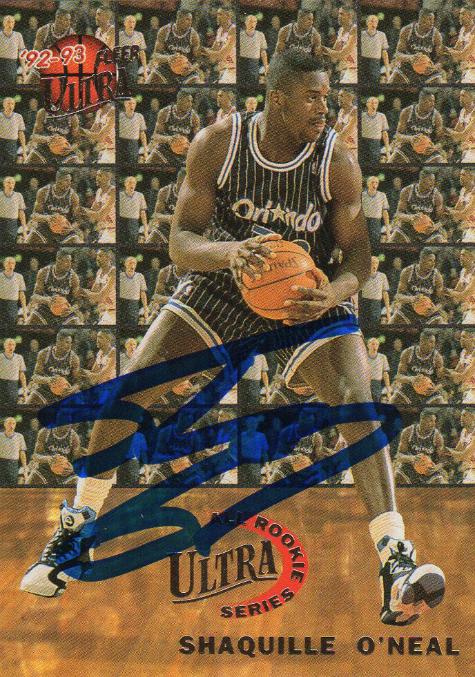 Shaquille O'Neal Signed Orlando Magic 1992 Fleer Ultra All-Rookie Series Rookie Card #7 - ONECAR223 - Shaquille O'Neal Signed Orlando Magic 1992 Fleer Ultra All-Rookie Series Rookie Card #7 product image