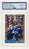 Shaquille O'Neal Signed Magic 1992-93 Topps Basketball Rookie Card #362 - (PSA/DNA / Auto Grade 10) - ONECAR236 - Shaquille O'Neal Signed Magic 1992-93 Topps Basketball Rookie Card #362 - (PSA/DNA / Auto Grade 10) product image