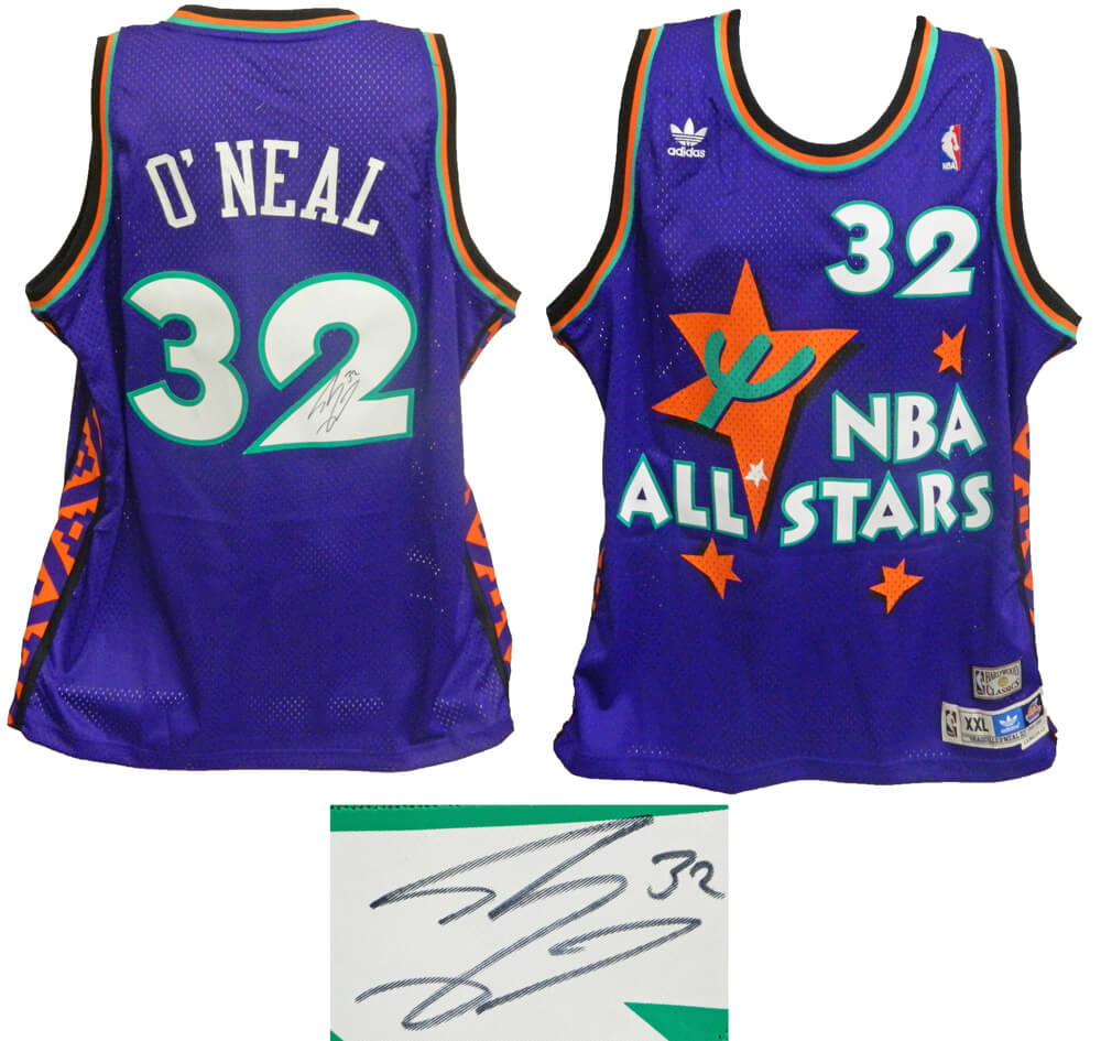 Shaquille O'Neal Signed 1995 All Star Game Purple Official Adidas Throwback Swingman Jersey - ONEJRY205 - Shaquille O'Neal Signed 1995 All Star Game Purple Official Adidas Throwback Swingman Jersey product image