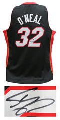 Shaquille O'Neal Signed Miami Heat Mitchell & Ness Black NBA Swingman Basketball Jersey - ONEJRY211 - Shaquille O'Neal Signed Miami Heat Mitchell & Ness Black NBA Swingman Basketball Jersey product image