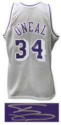 Shaquille O'Neal Signed Los Angeles Lakers Mitchell & Ness Platinum NBA Swingman Basketball Jersey - ONEJRY213 - Shaquille O'Neal Signed Los Angeles Lakers Mitchell & Ness Platinum NBA Swingman Basketball Jersey product image