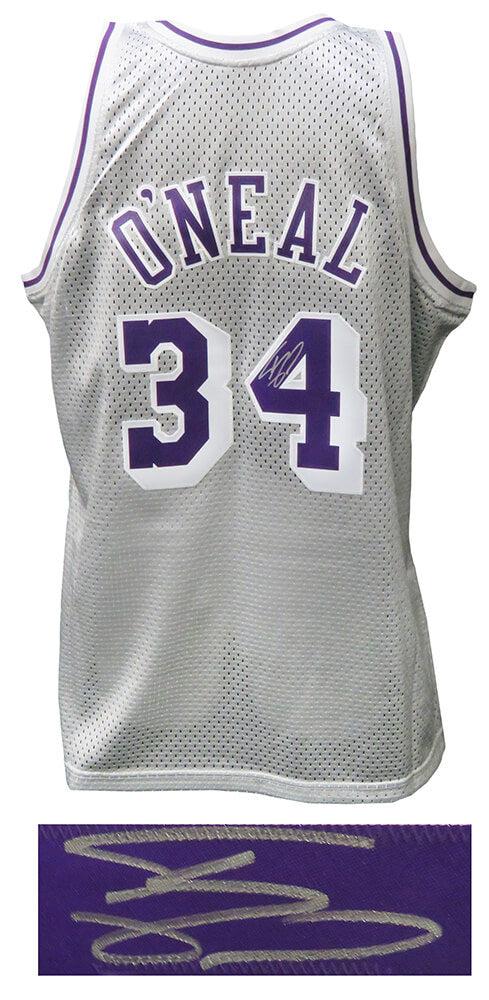 Shaquille O'Neal Signed Los Angeles Lakers Mitchell & Ness Platinum NBA Swingman Basketball Jersey - ONEJRY213 - Shaquille O'Neal Signed Los Angeles Lakers Mitchell & Ness Platinum NBA Swingman Basketball Jersey product image