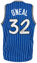 Shaquille O'Neal Signed Blue Throwback Custom Basketball Jersey - (Beckett) - ONEJRY219 - Shaquille O'Neal Signed Blue Throwback Custom Basketball Jersey - (Beckett) product image