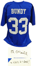 Ed O'Neill Signed Al Bundy #33 Polk High Blue Football Jersey w/4 TD's In 1 Game - ONEJRY501 - Ed O'Neill Signed Al Bundy #33 Polk High Blue Football Jersey w/4 TD's In 1 Game product image