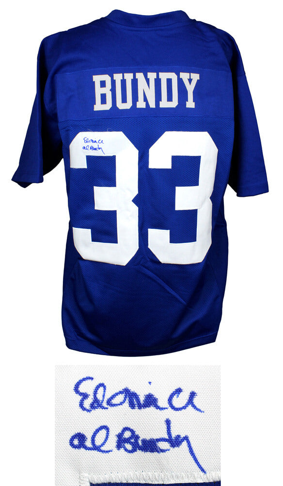 Ed O'Neill Signed Al Bundy Polk High Blue Custom Football Jersey w/Al Bundy - ONEJRY507 - Ed O'Neill Signed Al Bundy Polk High Blue Custom Football Jersey w/Al Bundy product image