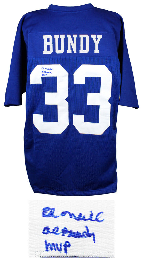 Ed O'Neill Signed Al Bundy #33 Polk High Blue Football Jersey w/Al Bundy, MVP - ONEJRY510 - Ed O'Neill Signed Al Bundy #33 Polk High Blue Football Jersey w/Al Bundy, MVP product image