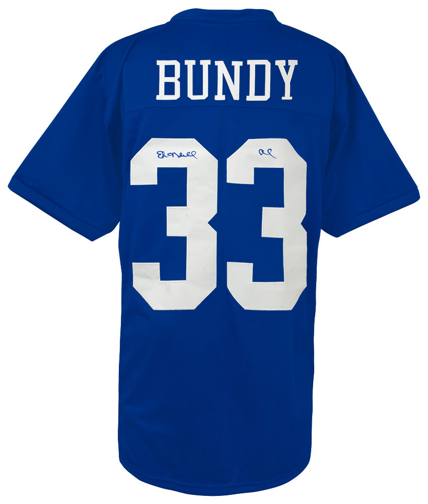 Ed O'Neill Signed Al Bundy #33 Polk High School Blue Football Jersey w/Al - ONEJRY512 - Ed O'Neill Signed Al Bundy #33 Polk High School Blue Football Jersey w/Al product image