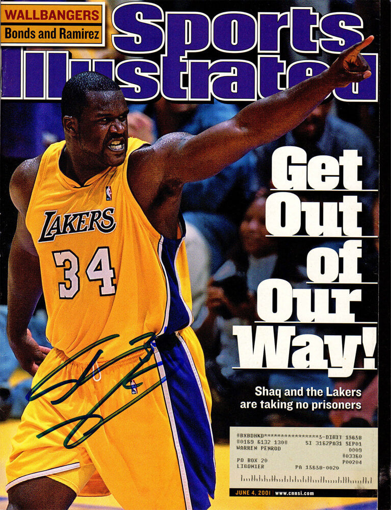 Shaquille O'Neal Signed Los Angeles Lakers 06-04-01 Original Sports Illustrated Magazine - ONEMAG200 - Shaquille O'Neal Signed Los Angeles Lakers 06-04-01 Original Sports Illustrated Magazine product image