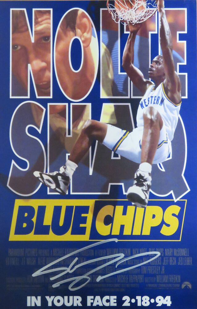 Shaquille O'Neal Signed Blue Chips 11x17 Movie Poster - ONEPST200 - Shaquille O'Neal Signed Blue Chips 11x17 Movie Poster product image
