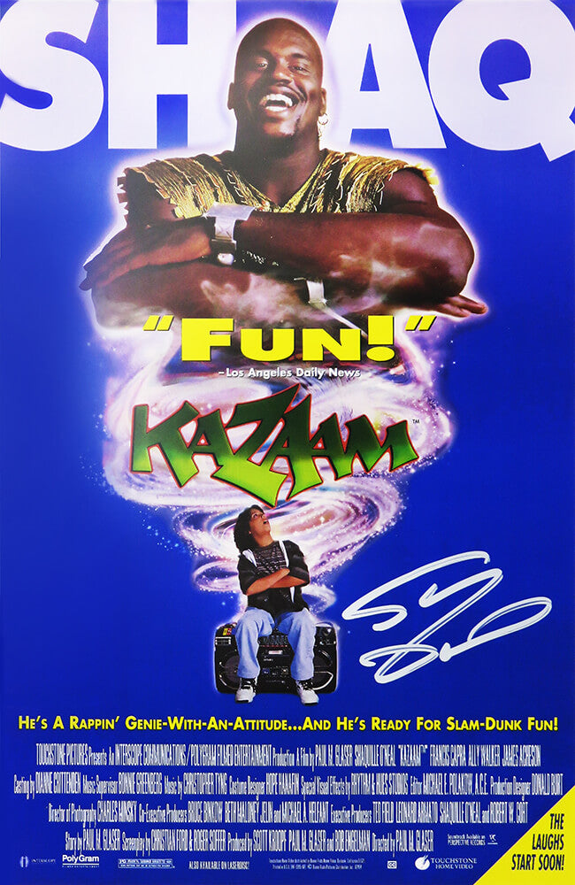Shaquille O'Neal Signed Kazaam 11x17 Movie Poster - ONEPST201 - Shaquille O'Neal Signed Kazaam 11x17 Movie Poster product image