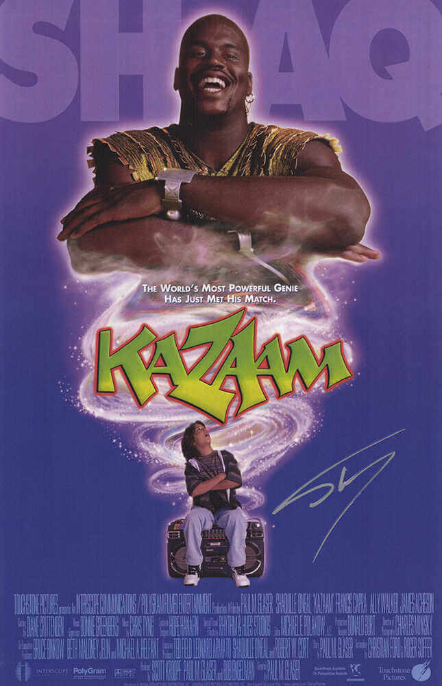 Shaquille O'Neal Signed Kazaam 11x17 Movie Poster (In Silver) - ONEPST202 - Shaquille O'Neal Signed Kazaam 11x17 Movie Poster (In Silver) product image
