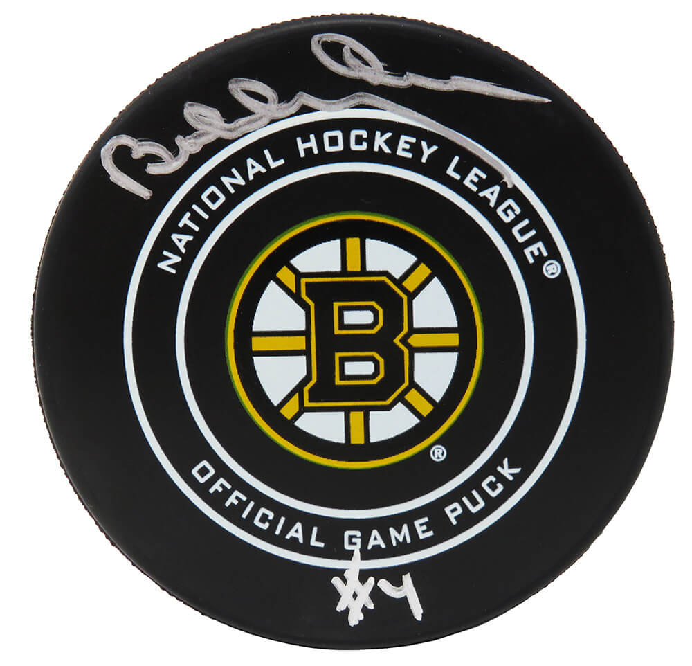 Bobby Orr Signed Boston Bruins Logo Hockey Puck (Fanatics) - ORRPUC402 - Bobby Orr Signed Boston Bruins Logo Hockey Puck (Fanatics) product image