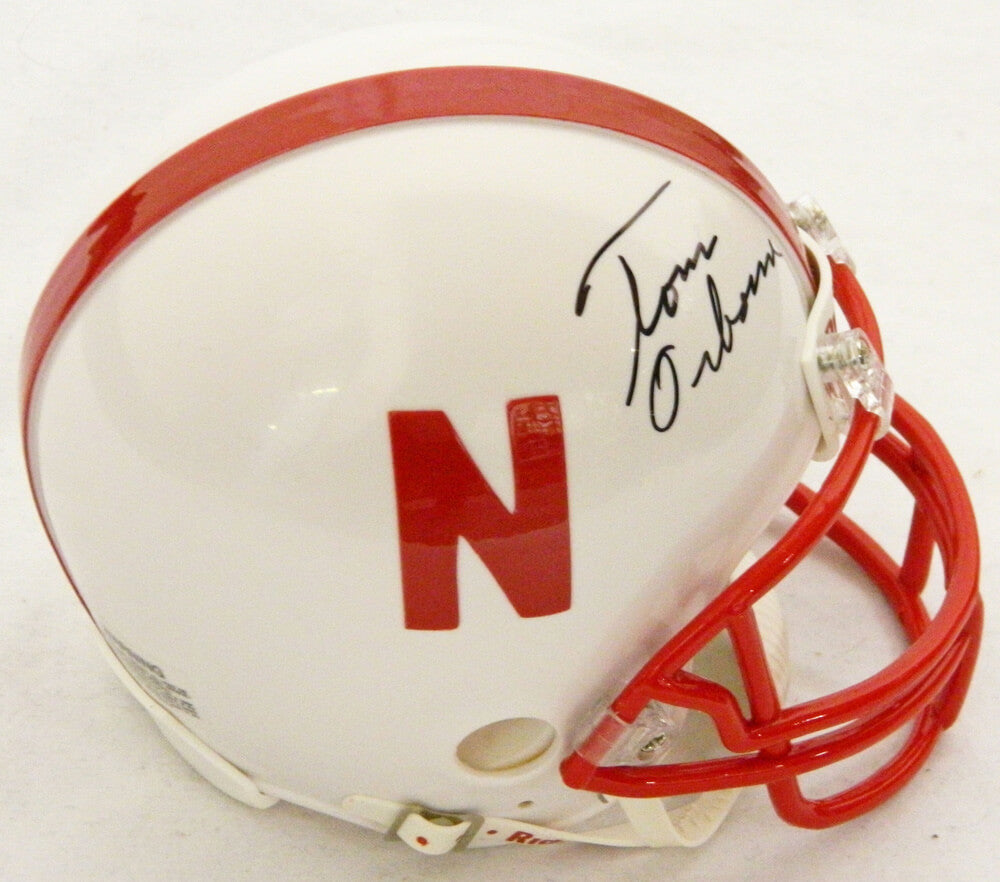 Tom Osborne Signed Nebraska Cornhuskers Riddell Mini Helmet - OSBMIN300 - Tom Osborne Signed Nebraska Cornhuskers Riddell Mini Helmet product image