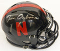 Tom Osborne Signed Nebraska Cornhuskers Black Riddell Speed Mini Helmet - OSBMIN301 - Tom Osborne Signed Nebraska Cornhuskers Black Riddell Speed Mini Helmet product image