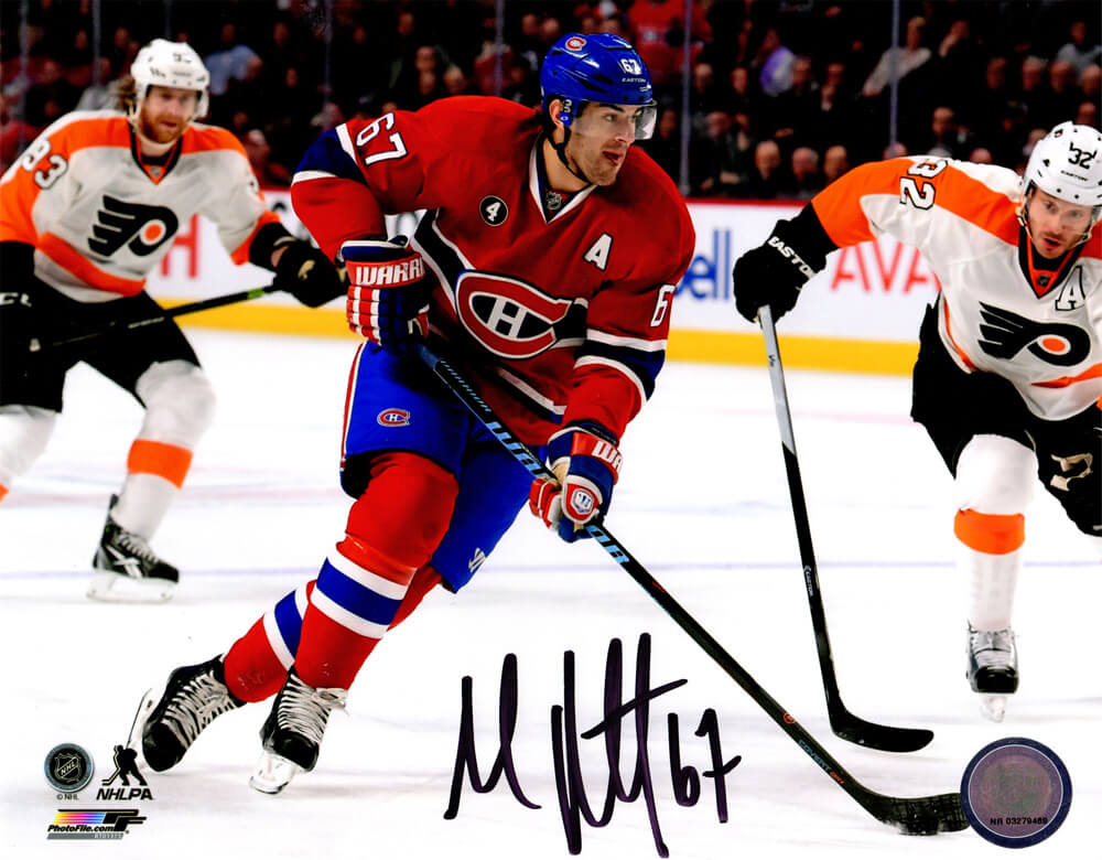 Max Pacioretty Signed Montreal Canadiens Action vs Flyers 8x10 Photo - PAC08P402 - Max Pacioretty Signed Montreal Canadiens Action vs Flyers 8x10 Photo product image