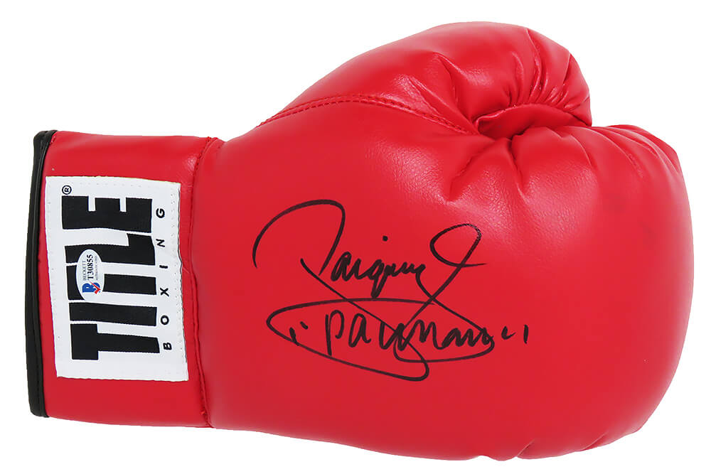 Manny Pacquiao Signed Title Red Boxing Glove (Beckett) - PACGLV507 - Manny Pacquiao Signed Title Red Boxing Glove (Beckett) product image