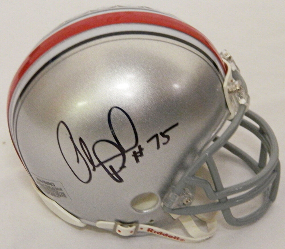 Orlando Pace Signed Ohio State Buckeyes Riddell Mini Helmet - PACMIN301 - Orlando Pace Signed Ohio State Buckeyes Riddell Mini Helmet product image
