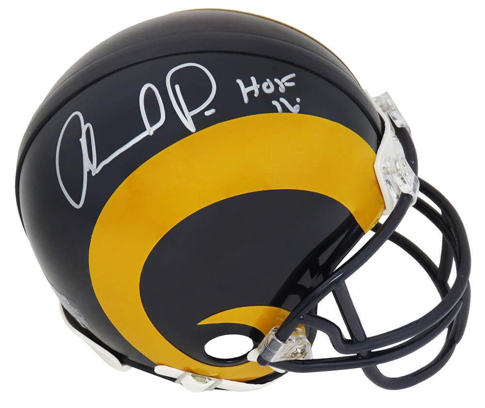 Orlando Pace Signed Rams Throwback Riddell Mini Helmet w/HOF'16 - PACMIN302 - Orlando Pace Signed Rams Throwback Riddell Mini Helmet w/HOF'16 product image