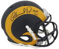 Orlando Pace Signed Rams Throwback 1990's Style Riddell Speed Mini Helmet w/HOF'16 - PACMIN306 - Orlando Pace Signed Rams Throwback 1990's Style Riddell Speed Mini Helmet w/HOF'16 product image