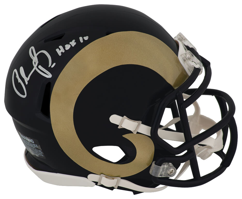 Orlando Pace Signed Rams (2000-2016 Style) Riddell Speed Mini Helmet w/HOF'16 - PACMIN309 - Orlando Pace Signed Rams (2000-2016 Style) Riddell Speed Mini Helmet w/HOF'16 product image