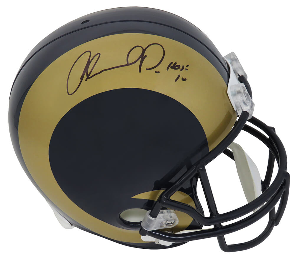 Orlando Pace Signed Rams 2000's Style Throwback Riddell Full Size Replica Helmet w/HOF'16 - PACREP300 - Orlando Pace Signed Rams 2000's Style Throwback Riddell Full Size Replica Helmet w/HOF'16 product image