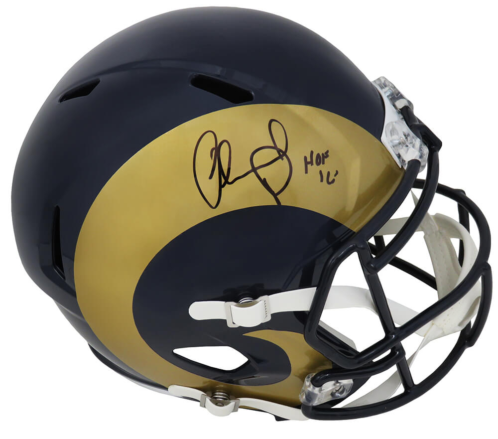 Orlando Pace Signed Rams 2000's Style Throwback Riddell Full Size Speed Replica Helmet w/HOF'16 - PACREP301 - Orlando Pace Signed Rams 2000's Style Throwback Riddell Full Size Speed Replica Helmet w/HOF'16 product image