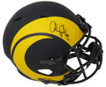 Orlando Pace Signed Rams Eclipse Black Matte Riddell Full Size Speed Replica Helmet w/HOF'16 - PACREP303 - Orlando Pace Signed Rams Eclipse Black Matte Riddell Full Size Speed Replica Helmet w/HOF'16 product image