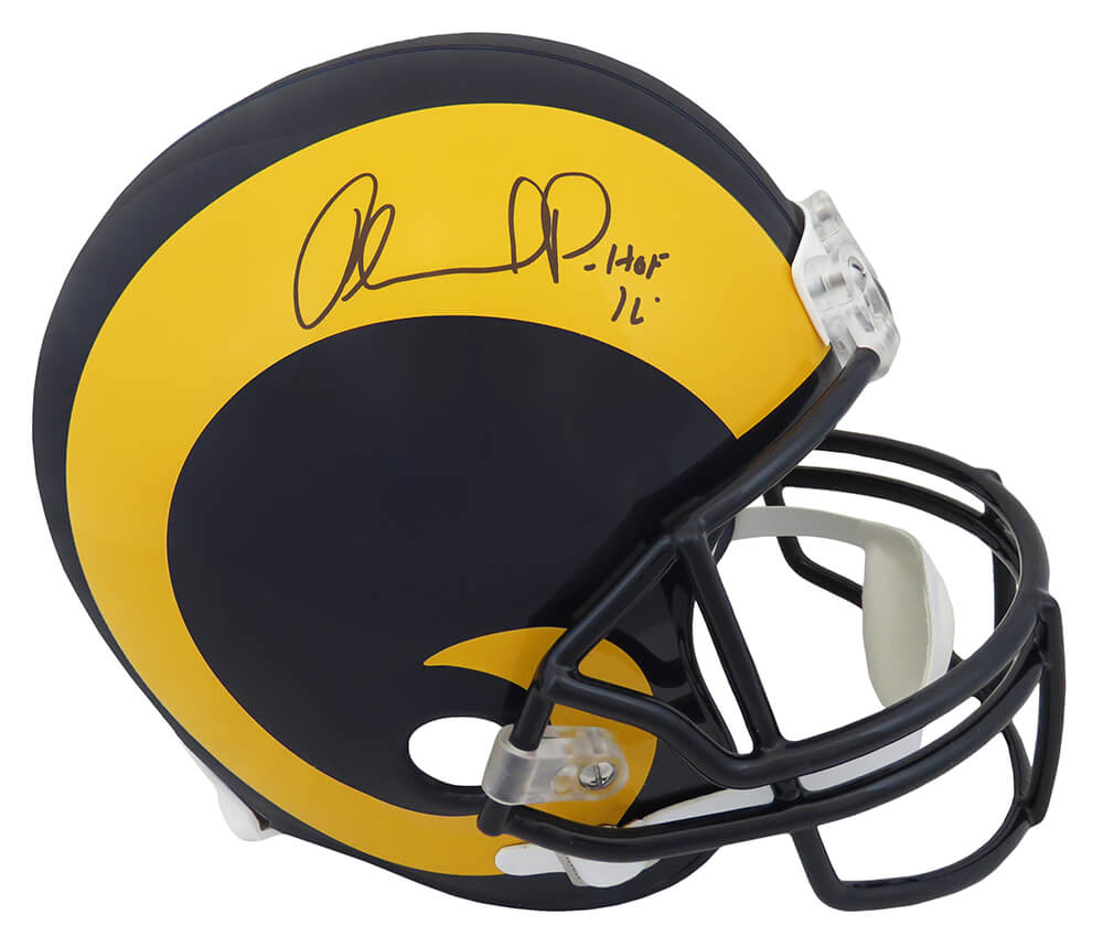 Orlando Pace Signed Rams 1990's Style Throwback Riddell Full Size Replica Helmet w/HOF'16 - PACREP304 - Orlando Pace Signed Rams 1990's Style Throwback Riddell Full Size Replica Helmet w/HOF'16 product image