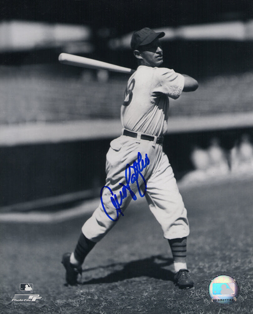 Andy Pafko Signed Chicago Cubs B&W Swinging Bat 8x10 Photo - PAF08P100 - Andy Pafko Signed Chicago Cubs B&W Swinging Bat 8x10 Photo product image