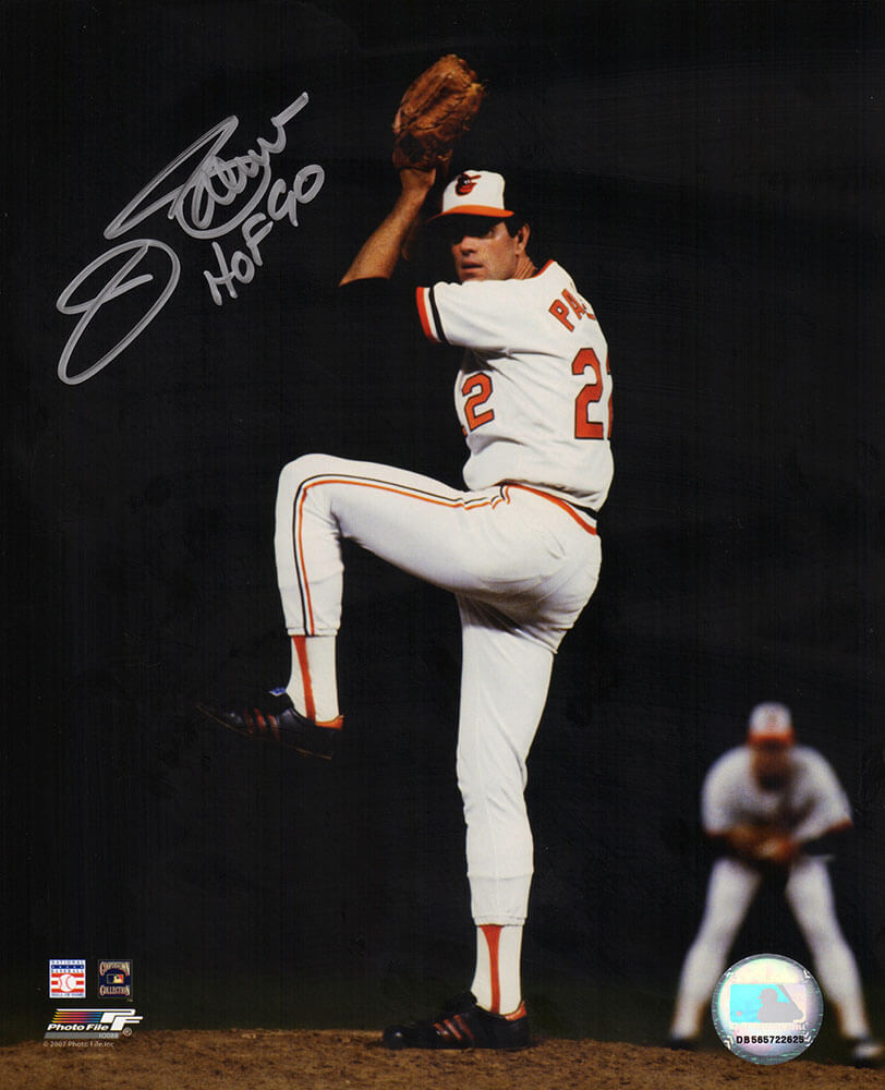 Jim Palmer Signed Baltimore Orioles Leg Up Pitching 8x10 Photo w/HOF'90 - PAL08P117TW - Jim Palmer Signed Baltimore Orioles Leg Up Pitching 8x10 Photo w/HOF'90 product image