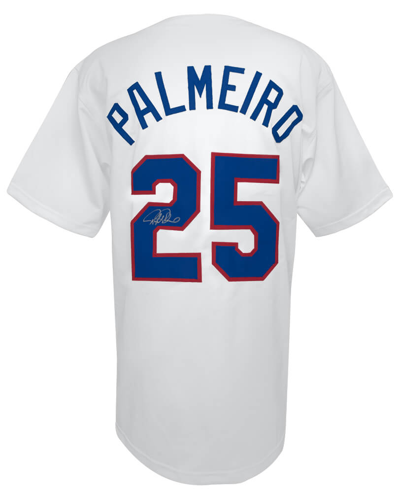 Rafael Palmeiro Signed White Custom Baseball Jersey - PALJRY110 - Rafael Palmeiro Signed White Custom Baseball Jersey product image
