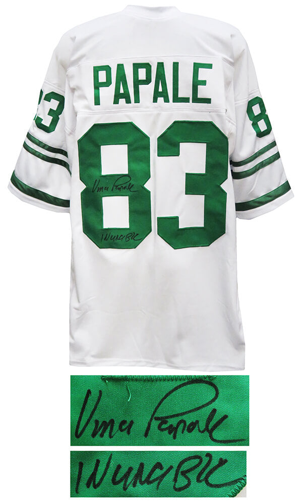 Vince Papale Signed White Throwback Custom Football Jersey w/Invincible - PAPJRY301 - Vince Papale Signed White Throwback Custom Football Jersey w/Invincible product image