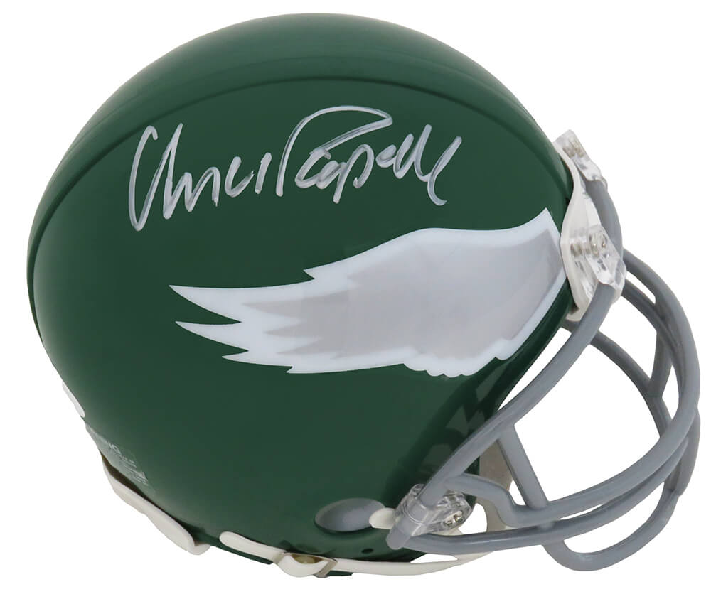 Vince Papale Signed Philadelphia Eagles Throwback Riddell Mini Helmet (JSA) - PAPMIN300 - Vince Papale Signed Philadelphia Eagles Throwback Riddell Mini Helmet (JSA) product image