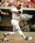 Dave Parker Signed Pittsburgh Pirates White Jersey Swinging Action 8x10 Photo - (JSA) - PAR08P111 - Dave Parker Signed Pittsburgh Pirates White Jersey Swinging Action 8x10 Photo - (JSA) product image